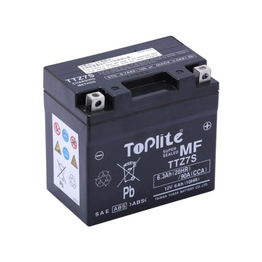 TOPLITE YUASA TTZ7S YTZ7S YT6B 3 WP6B 3 CU GEL FORMATATA - motocross, enduro, ATV