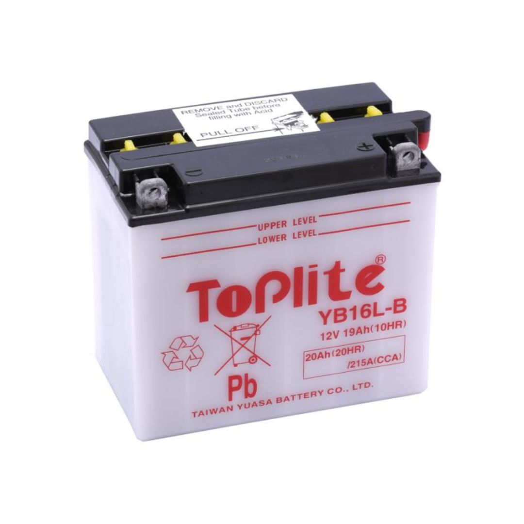 TOPLITE YUASA YB16L B CU INTR. NU INCL. ACID - motocross, enduro, ATV