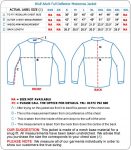 Wulf Adult Full Deflector Jacket.size guide - motocross, enduro, ATV