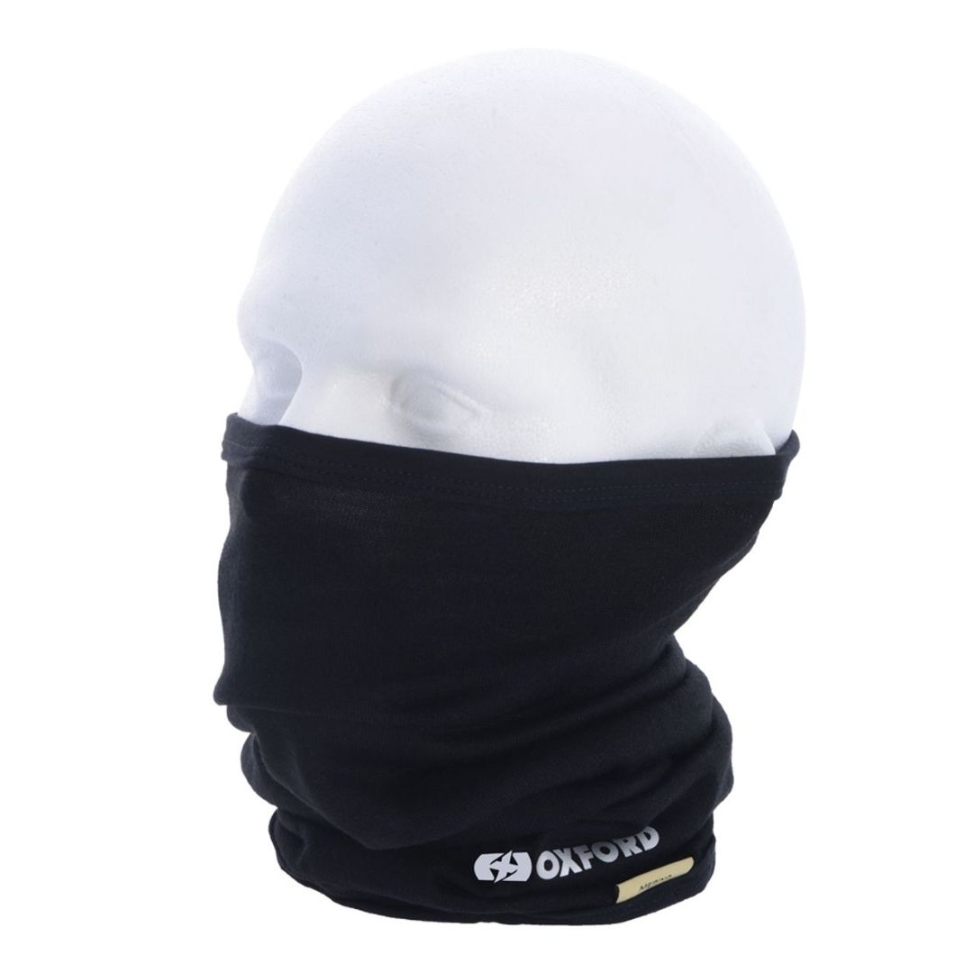 Cagula DELUXE NECK TUBE MERINO BLACK - motocross, enduro, ATV