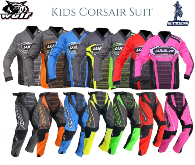 Costum cross atv enduro Corsair Wulfsport 8 - motocross, enduro, ATV Wulf Kids Corsair MX Race Suit Children Motocross - motocross, enduro, ATV