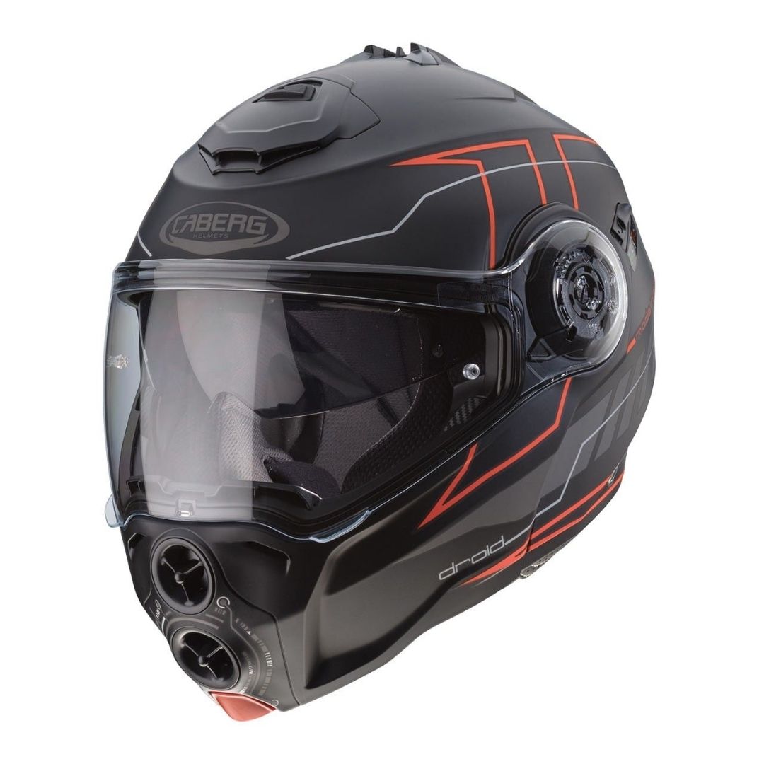 Cască Moto Droid Blaze Matt Black / Red Fluo Caberg 9 - motocross, enduro, ATV Casca Moto Droid Blaze Matt Black Red Fluo Caberg - motocross, enduro, ATV