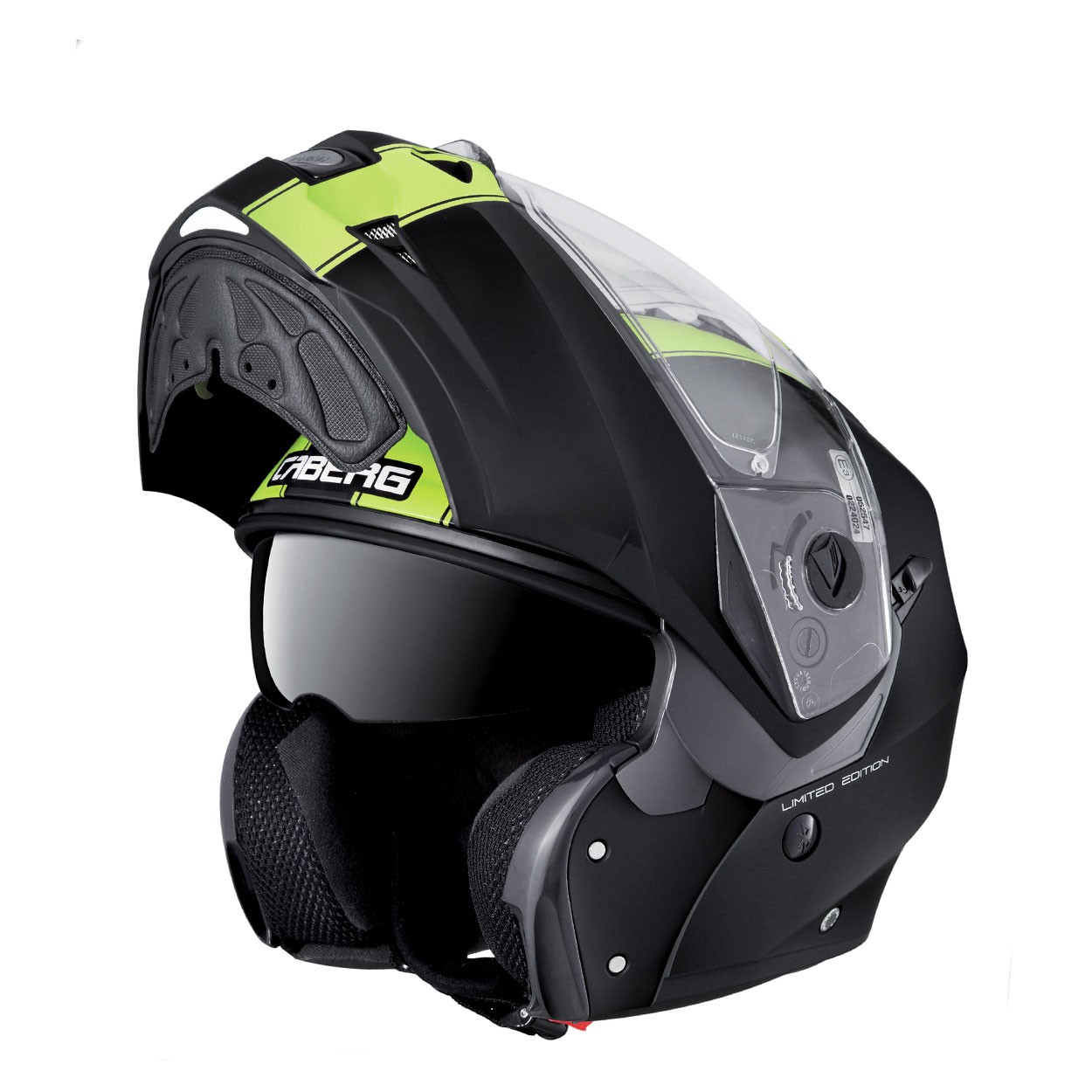 Cască Moto Duke Legend Matt Black Yellow Fluo Caberg Duke Legend Matt Black Yellow Fluo 3 1 - motocross, enduro, ATV