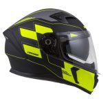 helmet integral 3 0 roxor cassida black matt yellow fluo grey pinlock ready visor galerie 7 big ies6324571 - motocross, enduro, ATV