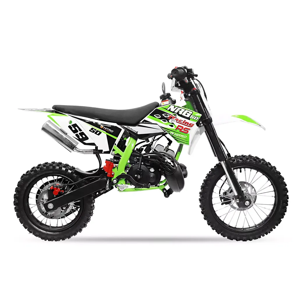 50cc dirt bike 9hp nrg50 rs hydraulic brakes 14 12 wheels minibikes store nitro motors
