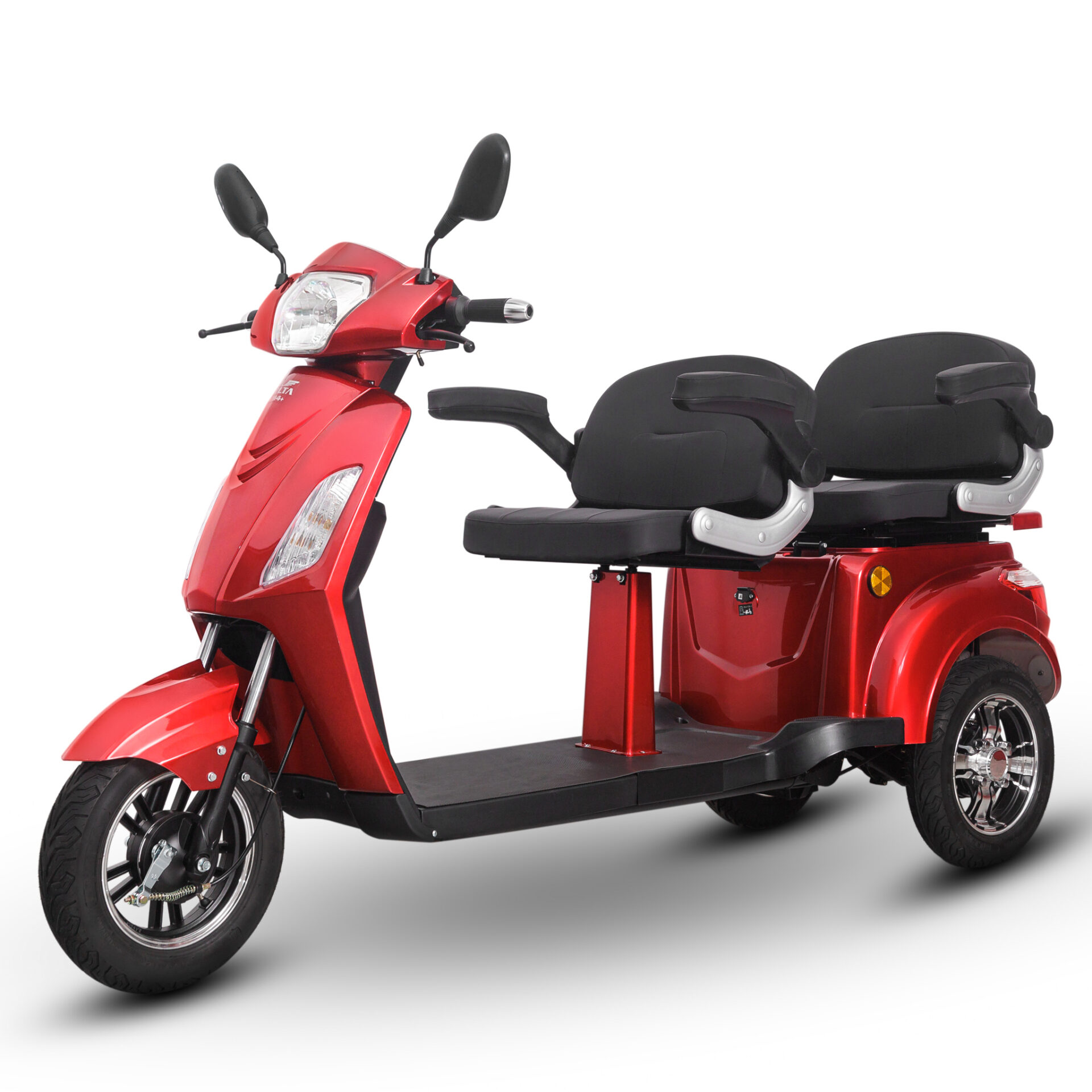 Tricicleta Electrica, FARA Permis, Viteza maxima 25 km pe ora, Motor 1000W, Volta M4+, Autonomie pana la 36km 12 - motocross, enduro, ATV Tricicleta electrica Voltarom M4 Plus , Rosu